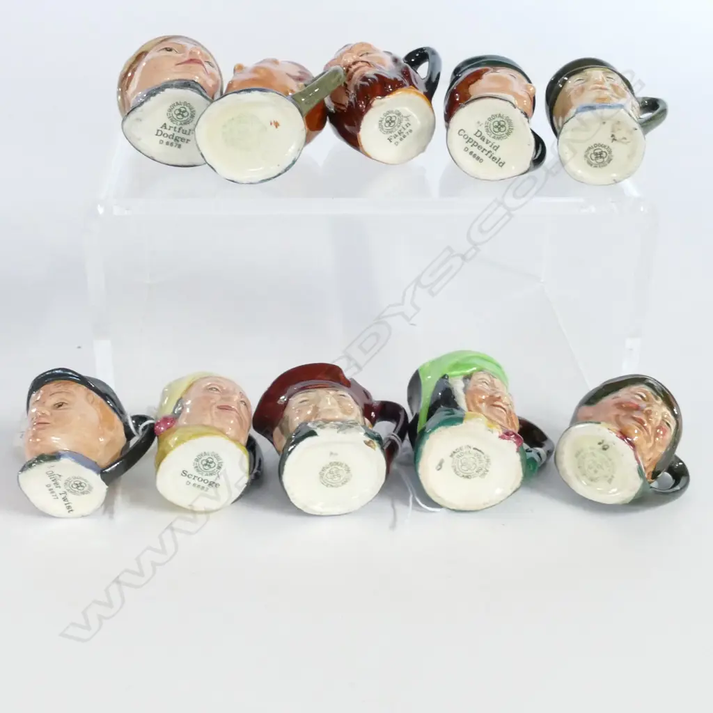 10 TINY DOULTON CHARACTER JUGS - FIVE OLD FIVE NEW Image 1++