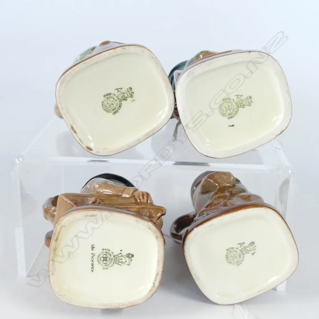 4 DOULTON SMALL TOBY JUGS MICAWBER, FAT BOY, CAPT CUTTLE, PICKWICK Image 1++