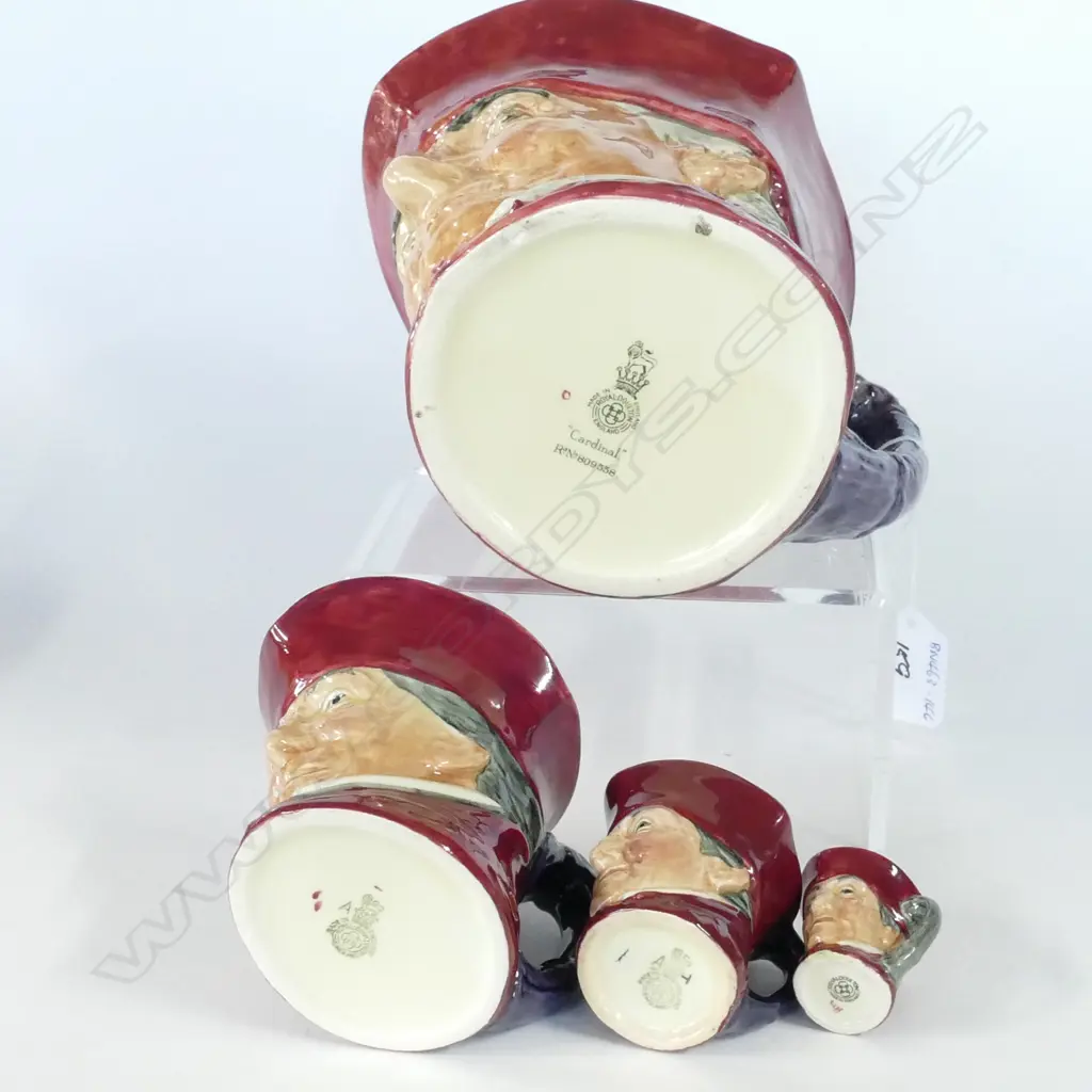 FOUR GRADUATED DOULTON CHARACTER JUGS - THE CARDINAL Image 1++