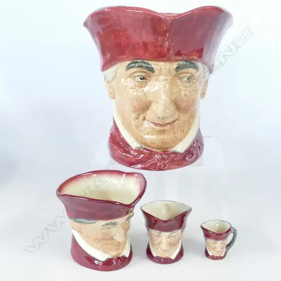 FOUR GRADUATED DOULTON CHARACTER JUGS - THE CARDINAL