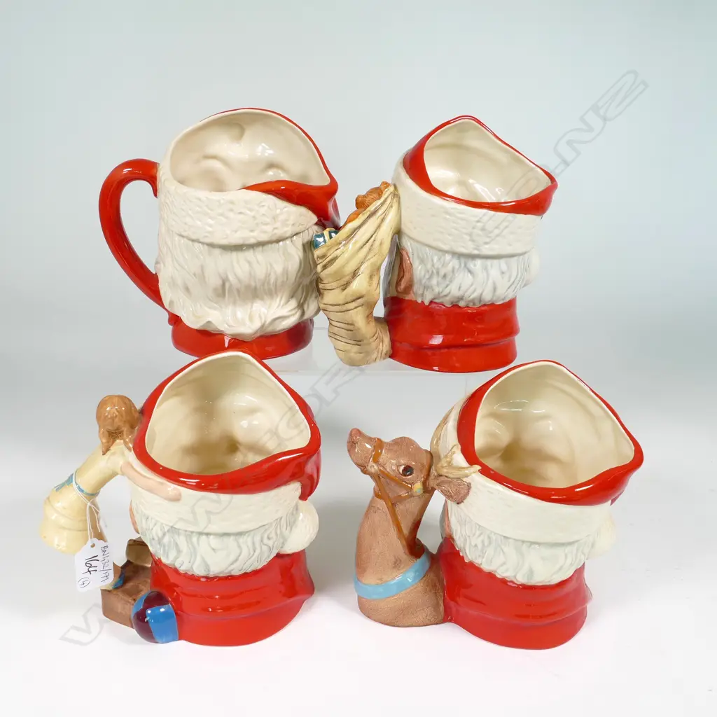 FOUR LARGE DOULTON CHARACTER JUGS OF SANTA CLAUS H.185mm Image 1++