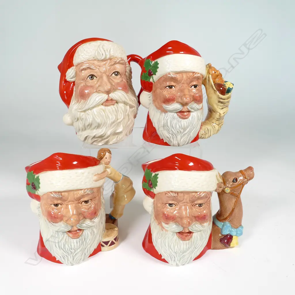 FOUR LARGE DOULTON CHARACTER JUGS OF SANTA CLAUS H.185mm Image 1++
