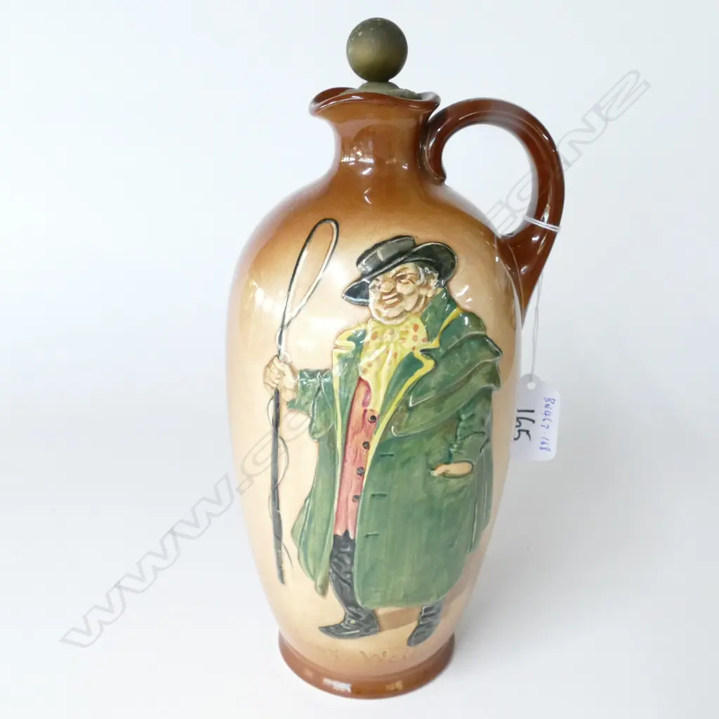 DOULTON WHISKY FLASK - TONY WELLER H.215mm (excluding stopper) Image 1++