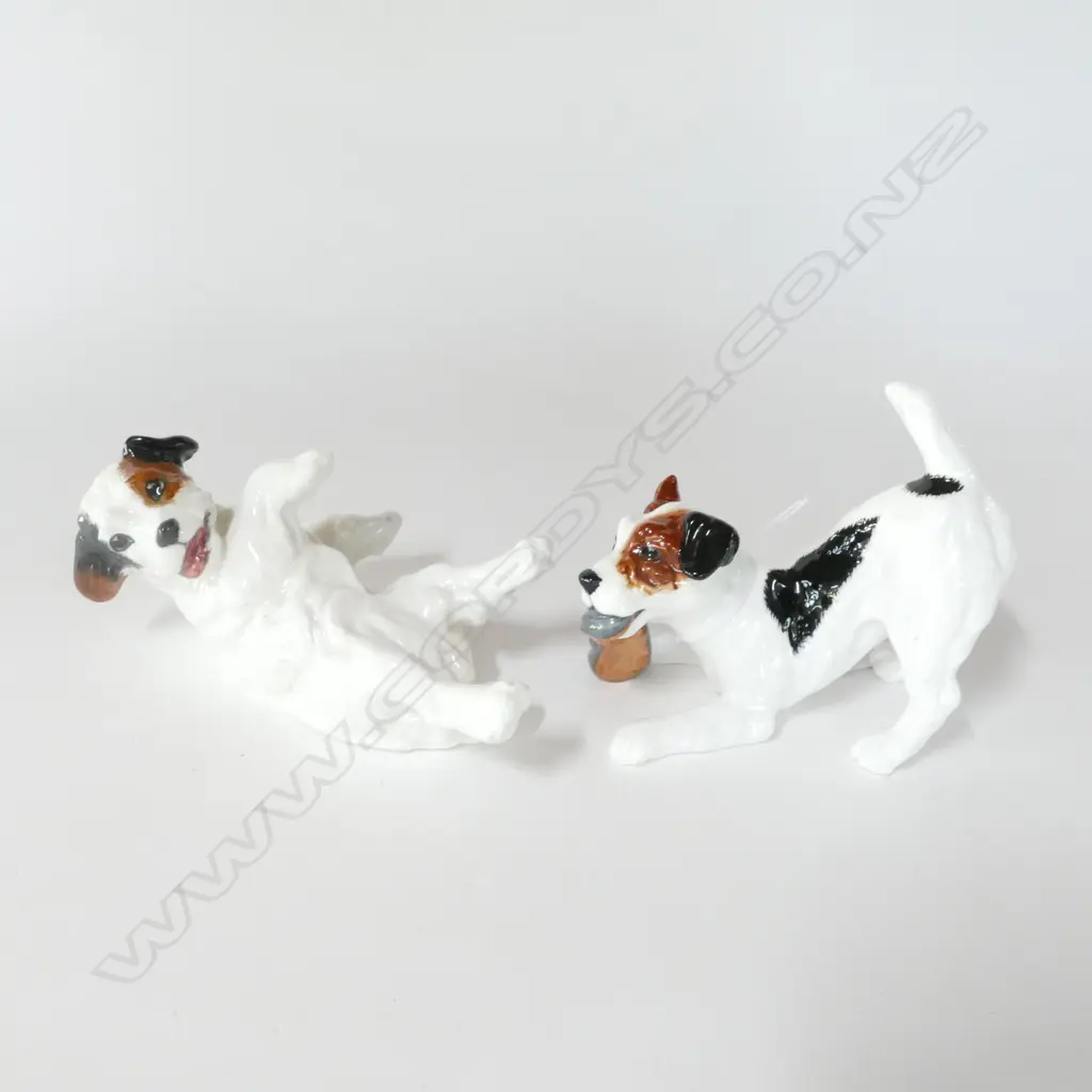 TWO DOULTON PLAYING PUPPIES, HN. 2654, 1098, TALLEST H.85mm Image 1++