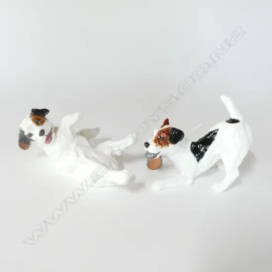 TWO DOULTON PLAYING PUPPIES, HN. 2654, 1098, TALLEST H.85mm