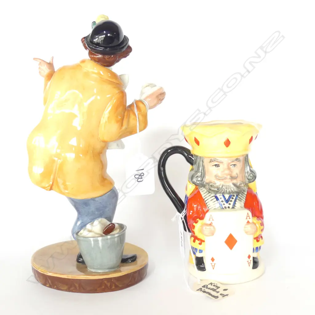 DOULTON FIG "THE CLOWN" HN290 C.1978 H.235mm & DBL SIDE TOBY KING/QUEEN DIAMONDS Image 1++