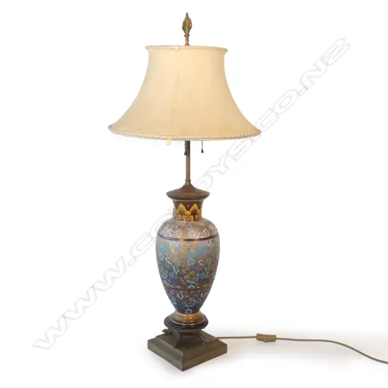 DOULTON CHINE GILT VASE BASED TABLE LAMP H.960mm