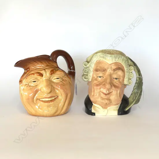 2 LARGE DOULTON CHARACTER JUGS; THE LAWYER & JOHN BARLEYCORN