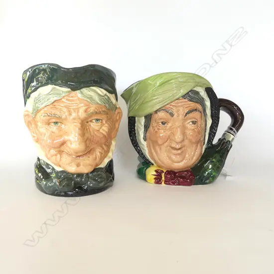 2 LARGE DOULTON CHARACTER JUGS; SAIRY GAMP & GRANNY