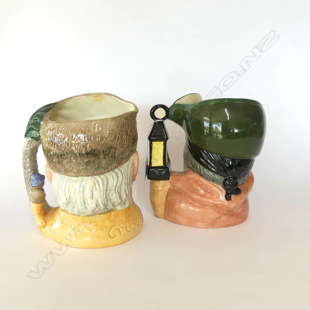 2 LARGE DOULTON CHARACTER JUGS; SMUGGLER & ROBINSON CRUSOE Image 1++