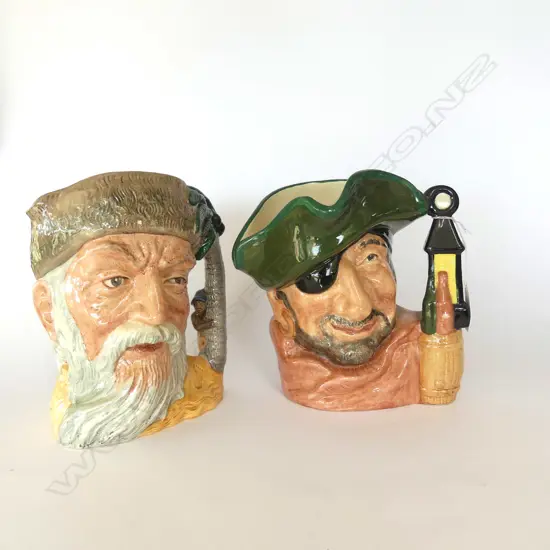 2 LARGE DOULTON CHARACTER JUGS; SMUGGLER & ROBINSON CRUSOE