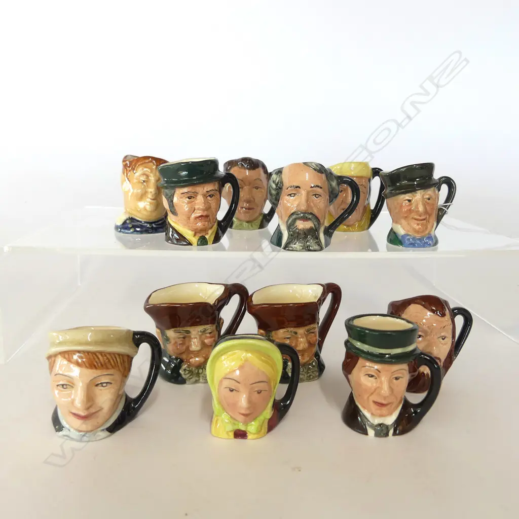 12 TINY DOULTON CHARACTER JUGS; FOUR OLD AND EIGHT NEWER Image 1++