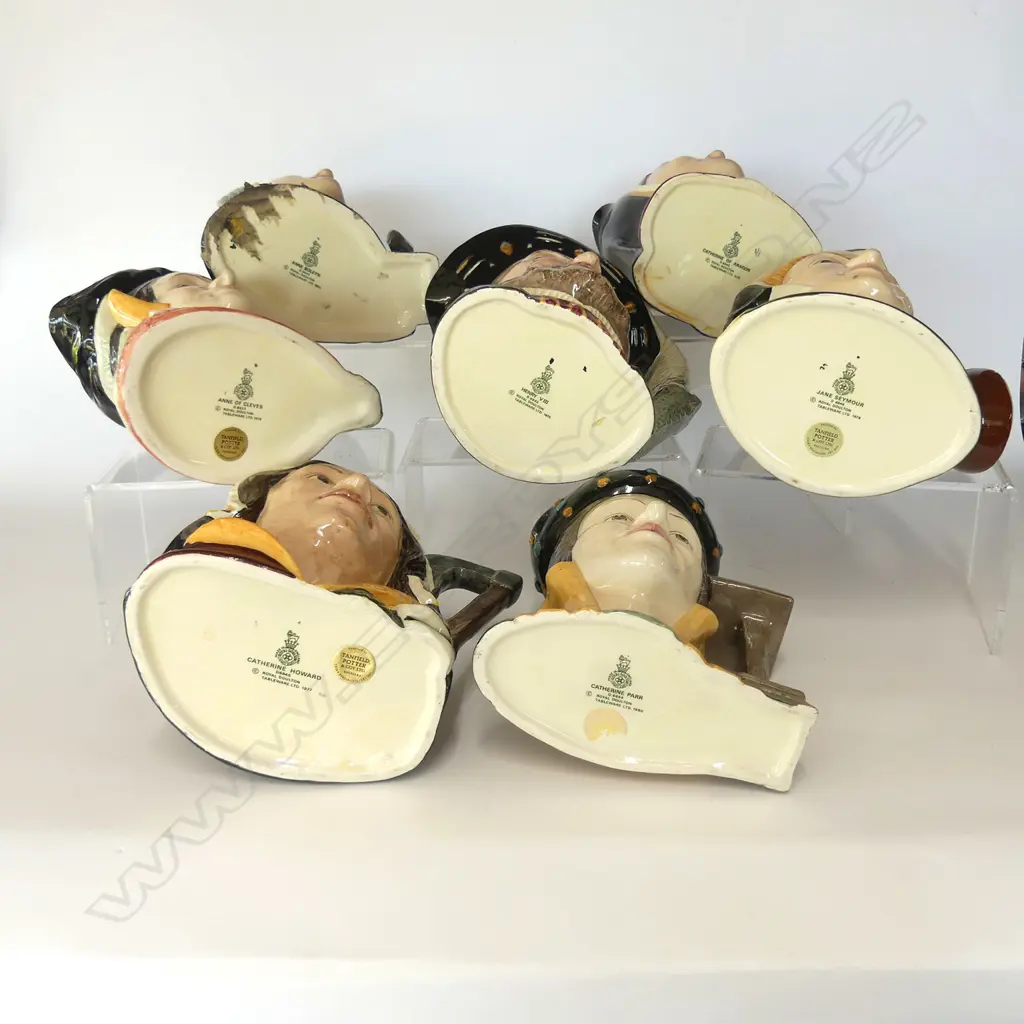  DOULTON LARGE CHARACTER JUGS; HENRY VIII AND SIX WIVES Image 1++