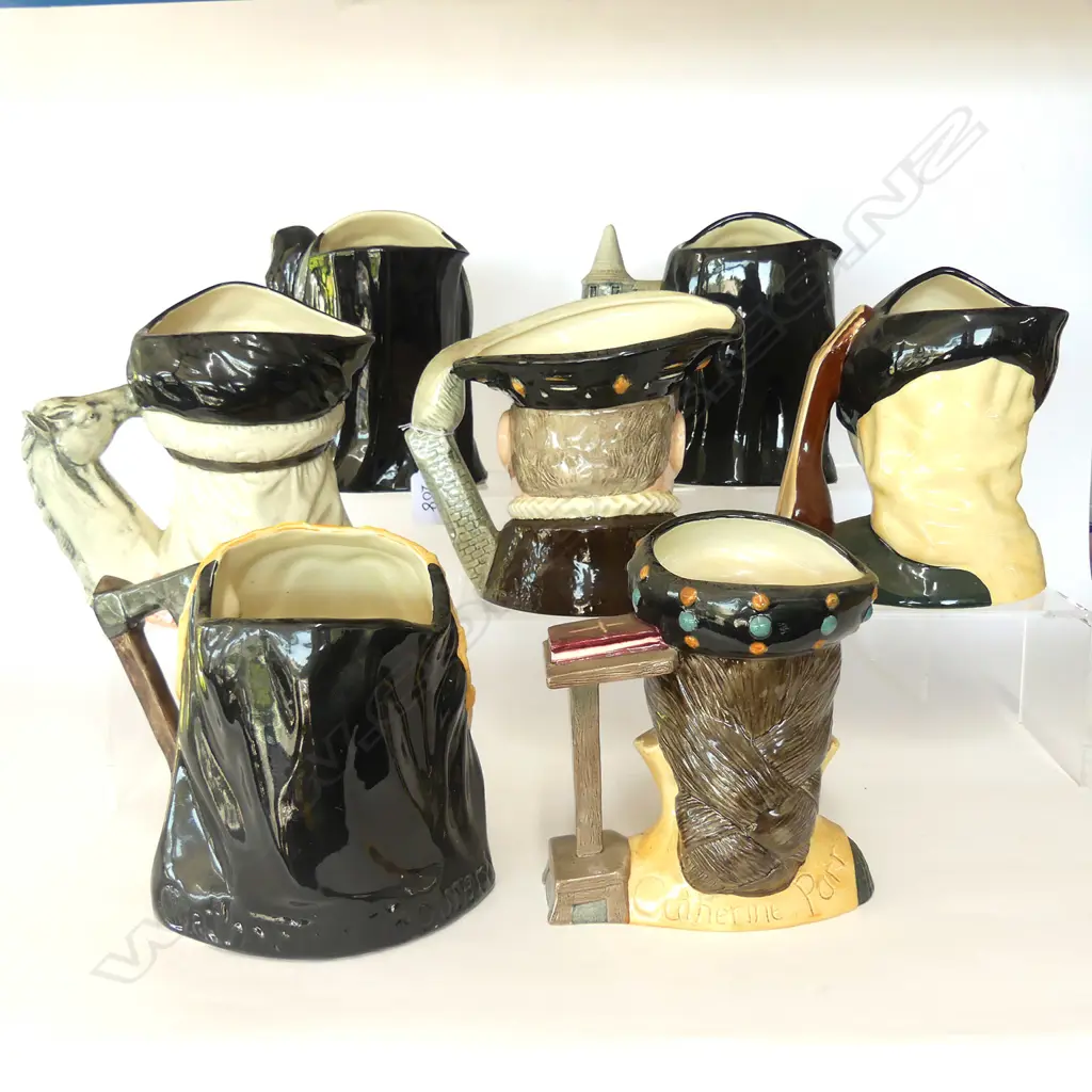  DOULTON LARGE CHARACTER JUGS; HENRY VIII AND SIX WIVES Image 1++