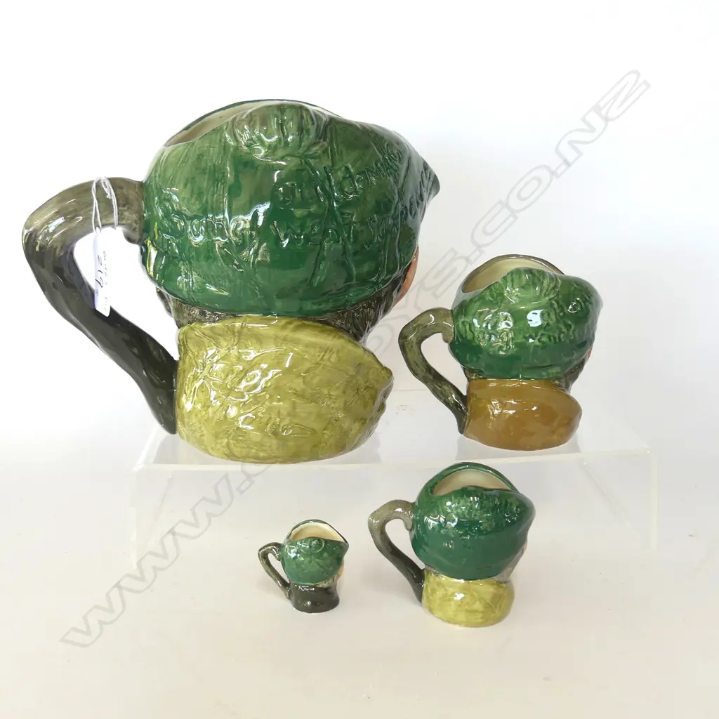 4 DOULTON GRADUATED CHARACTER JUGS - AULD MAC TINY, MINI, SMALL, LARGE Image 1++