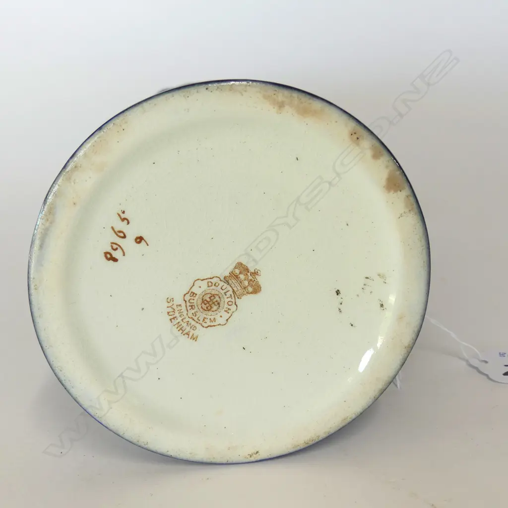 DOULTON BURSLEM "SYDENHAM" JUG RELIEF MOULDED AND WITH PORTRAITS OF QUEEN VICTORIAN EITHER SIDE H.205mm Image 1++