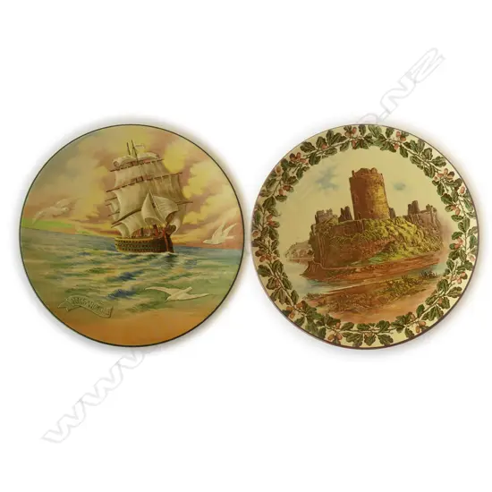 DOULTON CHARGER HMS VICTORY D.340mm & PEMBROKE CASTLE CHARGER D.395mm