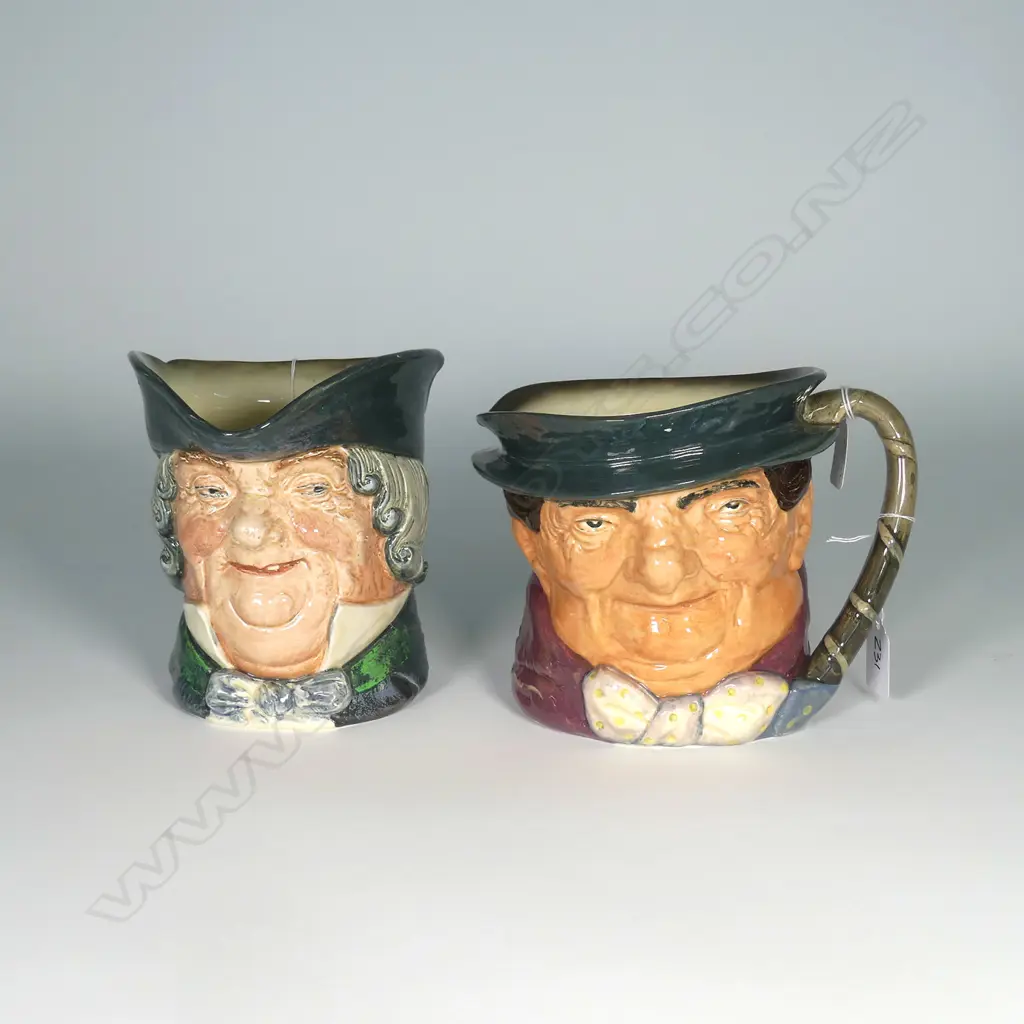 2 LARGE DOULTON CHARACTER JUGS TONY WELLER - PARSON BROWN Image 1++