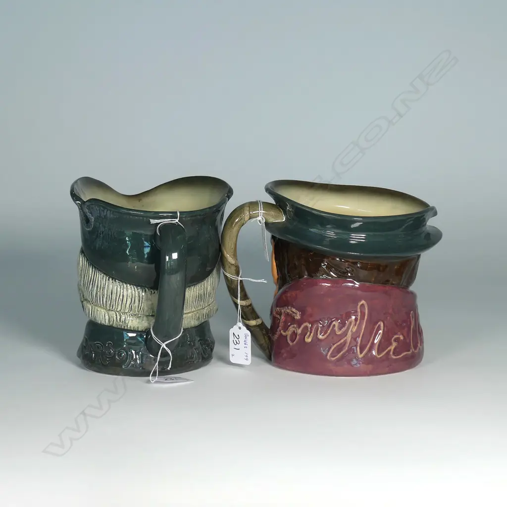 2 LARGE DOULTON CHARACTER JUGS TONY WELLER - PARSON BROWN Image 1++