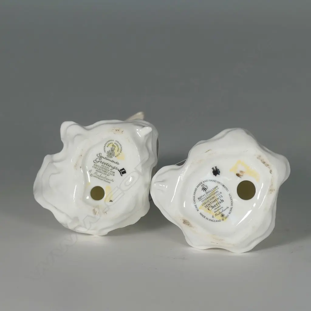 2 DOULTON FIGURES: GREETINGS & CHERISH (for the Collector's Club) (AF) Image 1++