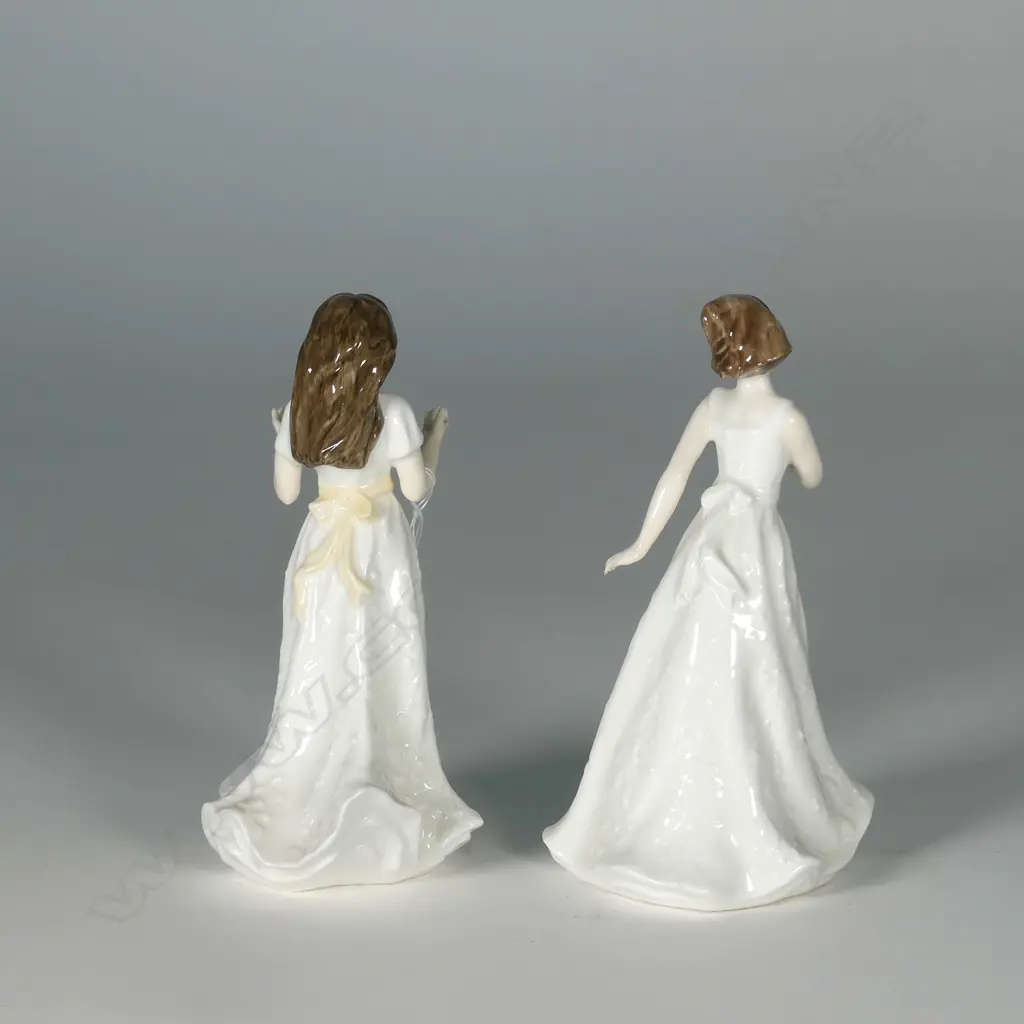 2 DOULTON FIGURES: GREETINGS & CHERISH (for the Collector's Club) (AF) Image 1++