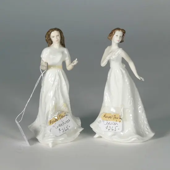 2 DOULTON FIGURES: GREETINGS & CHERISH (for the Collector's Club) (AF)