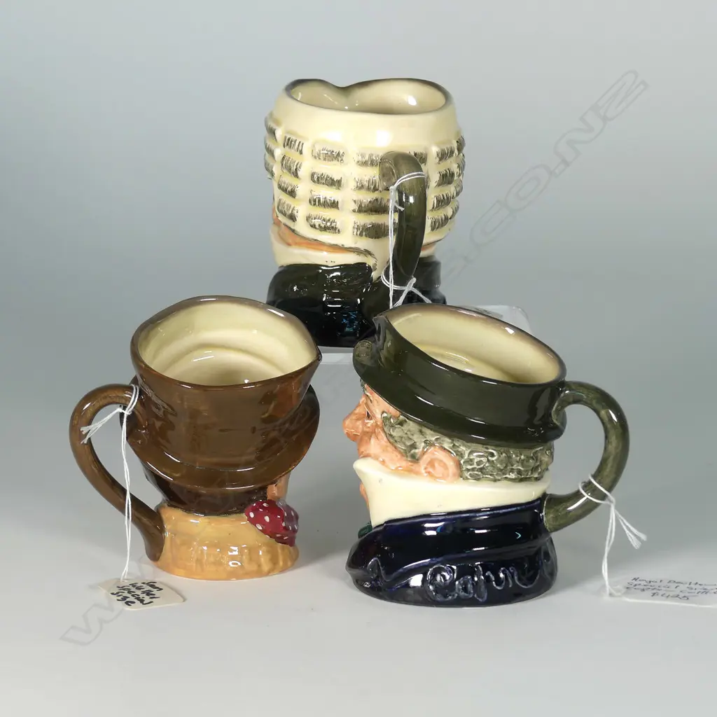 3 SPECIAL SIZE DOULTON CHARACTER JUGS: BUZZFUZZ , SAM WELLER, CAPT CUTTLE Image 1++