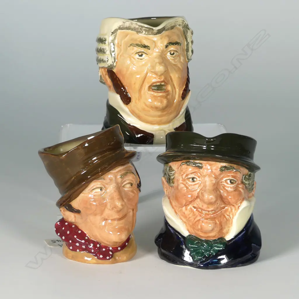 3 SPECIAL SIZE DOULTON CHARACTER JUGS: BUZZFUZZ , SAM WELLER, CAPT CUTTLE Image 1++