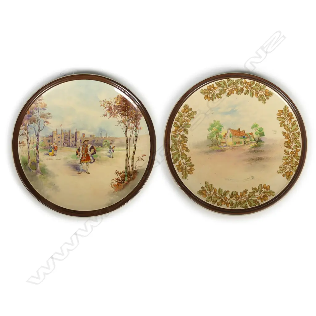 2 DOULTON CHARGERS - HAMPTON COURT & OLDE ENGLISH INN D.340mm Image 1++