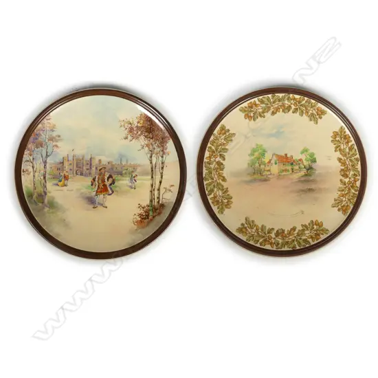 2 DOULTON CHARGERS - HAMPTON COURT & OLDE ENGLISH INN D.340mm