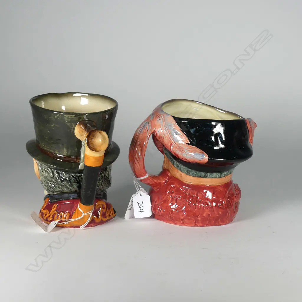 2 LARGE DOULTON CHARACTER JUGS; FALSTAFF & JOHN PEEL Image 1++