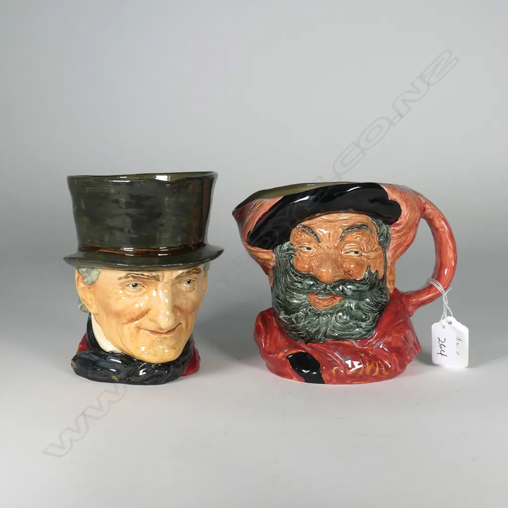 2 LARGE DOULTON CHARACTER JUGS; FALSTAFF & JOHN PEEL Image 1++