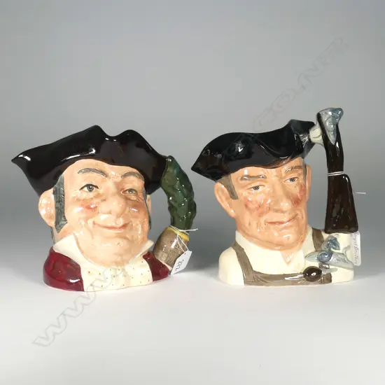 2 LARGE DOULTON CHARACTER JUGS; MINE HOST AND GUNSMITH