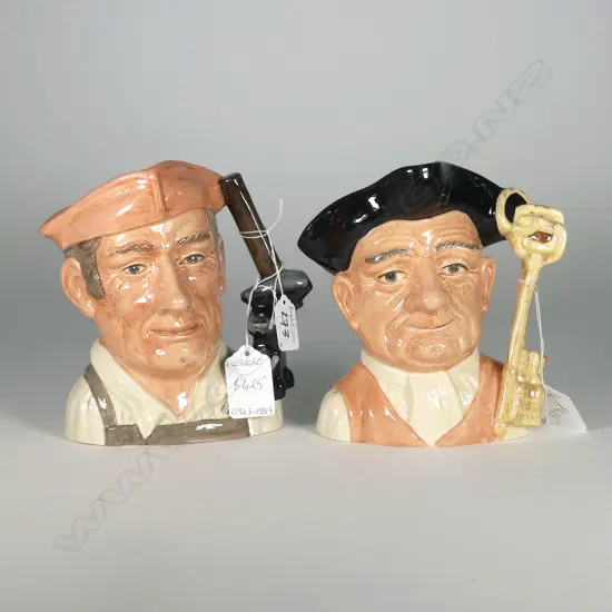 2 LARGE DOULTON CHARACTER JUGS; BLACKSMITH AND GOALER