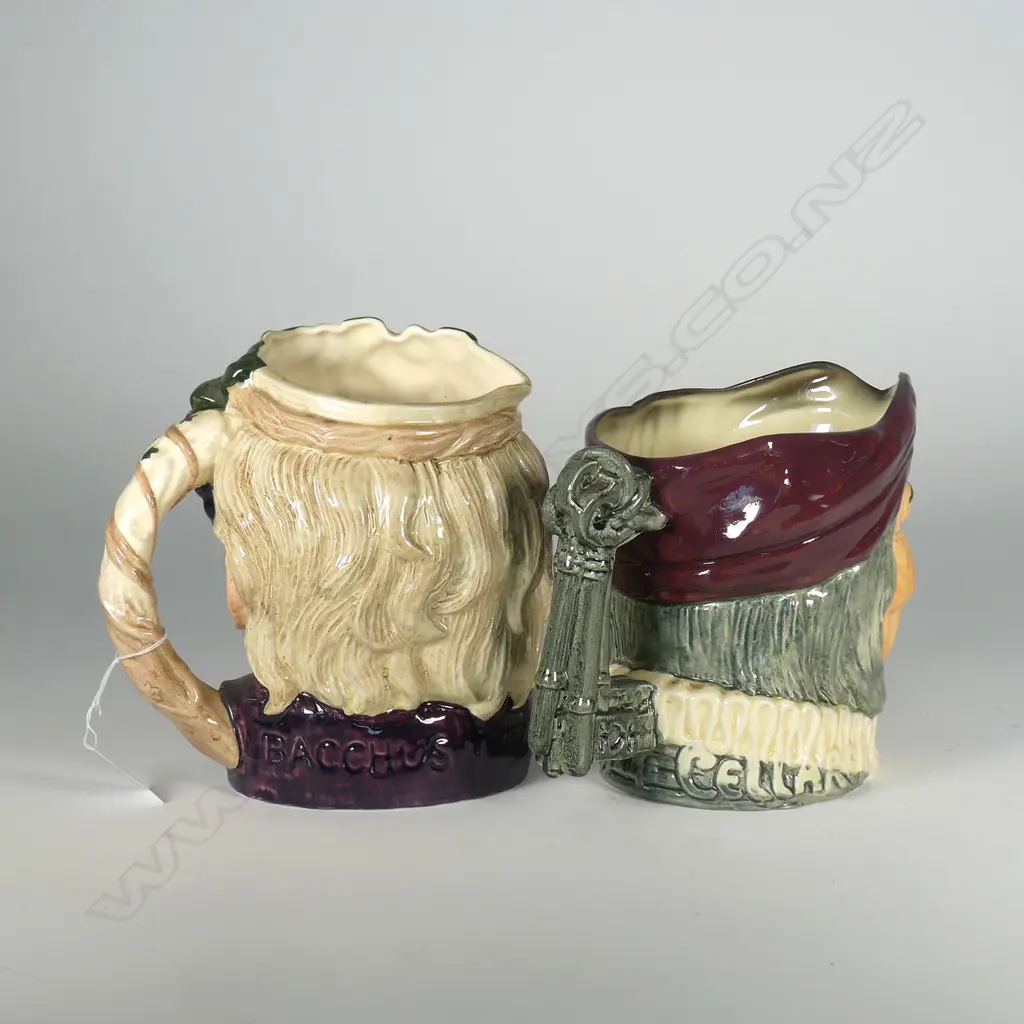 2 LARGE DOULTON CHARACTER JUG: BACCUS & SIMON THE CELLARER  Image 1++
