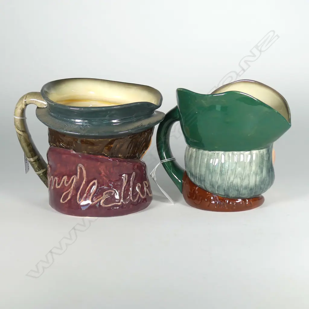 2 DOULTON CHARACTER JUG: LARGE TOBY PHILPOTTS & EXTRA LARGE TONY WELLER Image 1++
