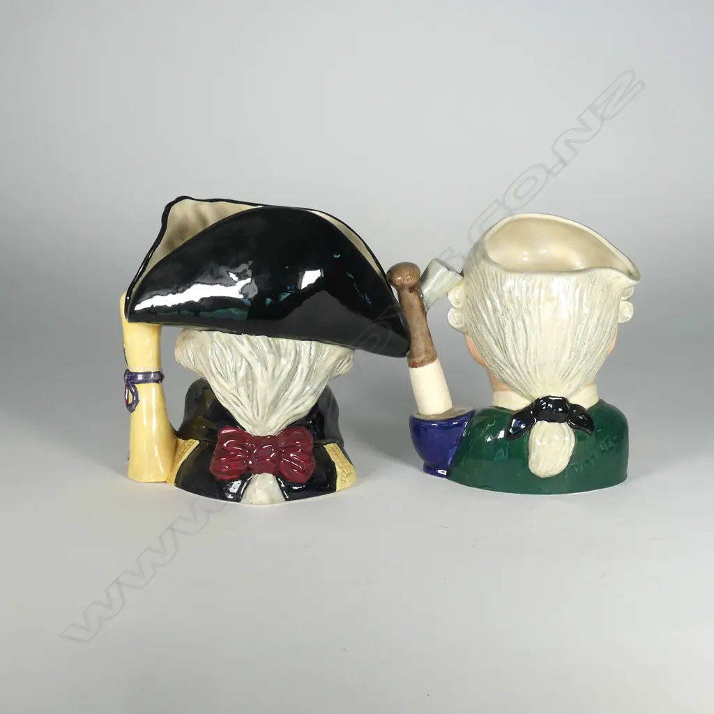 2 LARGE DOULTON CHARACTER JUGS: GEORGE WASHINGTON & APOTHOCARY Image 1++