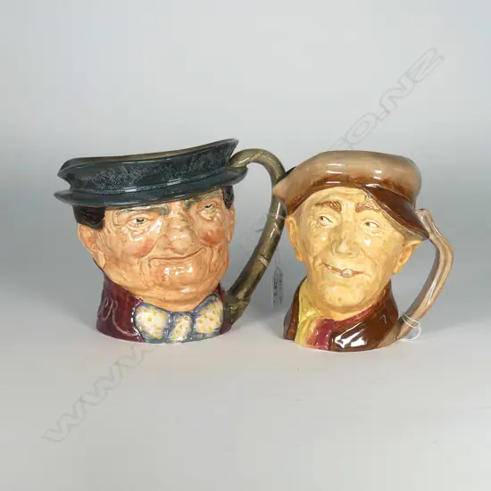 2 LARGE DOULTON CHARACTER JUG:  ARRY AND A MUSICAL TONY WELLER