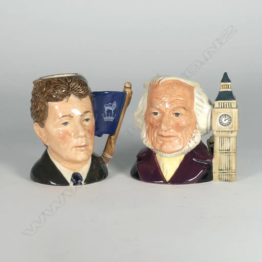 2 SMALL DOULTON CHARACTER JUGS: JOHN DOULTON & MICHAEL DOULTON Image 1++