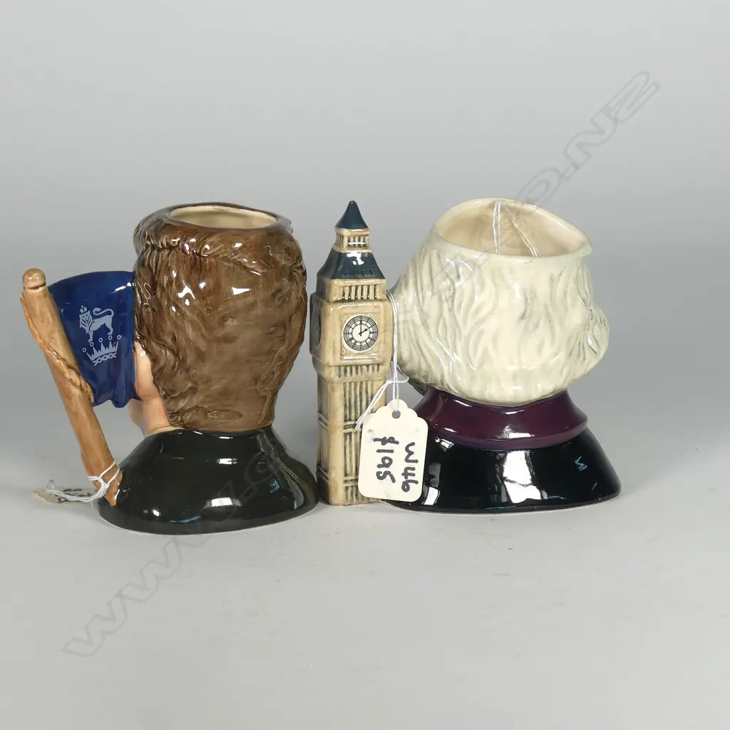 2 SMALL DOULTON CHARACTER JUGS: JOHN DOULTON & MICHAEL DOULTON Image 1++