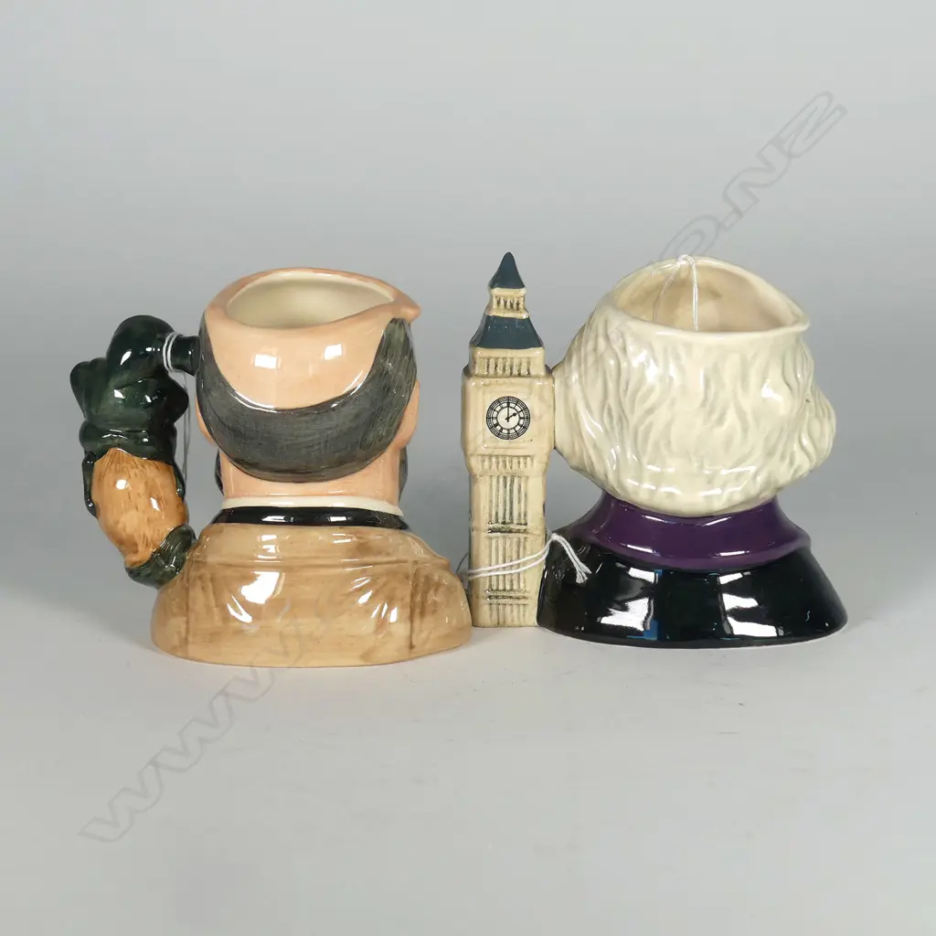 2 SMALL DOULTON CHARACTER JUGS: JOHN DOULTON & GEORGE TINWORTH Image 1++