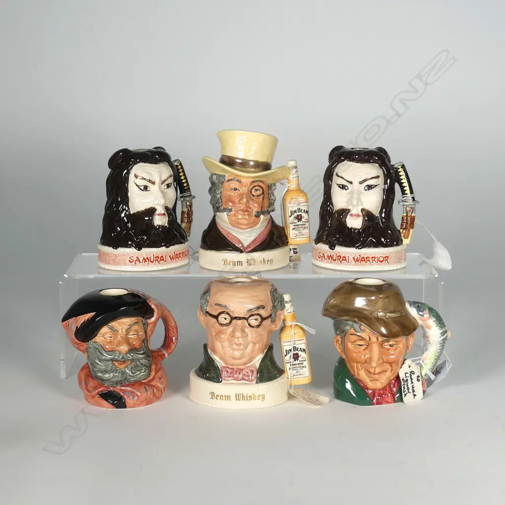 6 DOULTON CHARACTER WHISKY CONTAINERS Image 1++