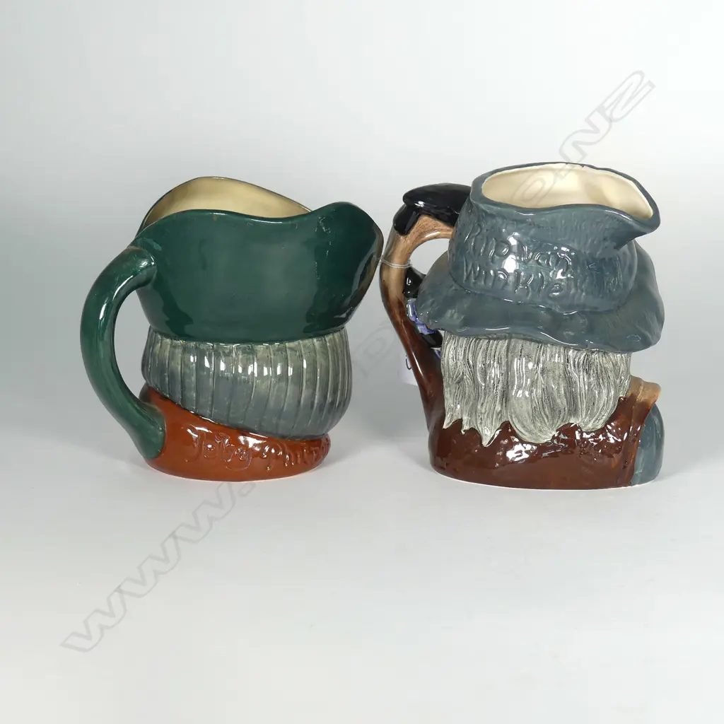 2 DOULTON LARGE CHARACTER JUGS: RIP VAN WINKLE & TOBY PHILPOTT Image 1++