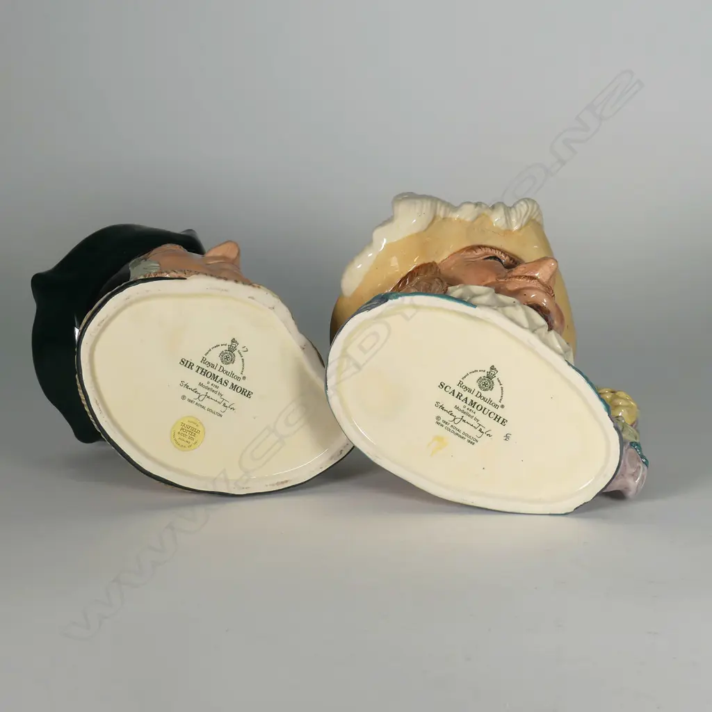 2 DOULTON LARGE CHARACTER JUGS: SIR THOMAS MOORE & SCARAMOUCHE Image 1++