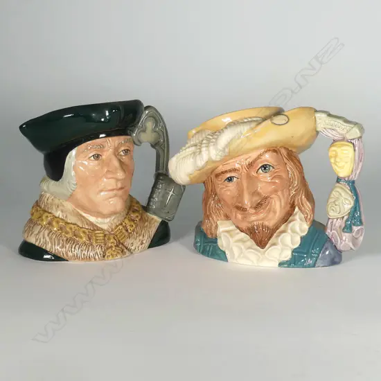 2 DOULTON LARGE CHARACTER JUGS: SIR THOMAS MOORE & SCARAMOUCHE