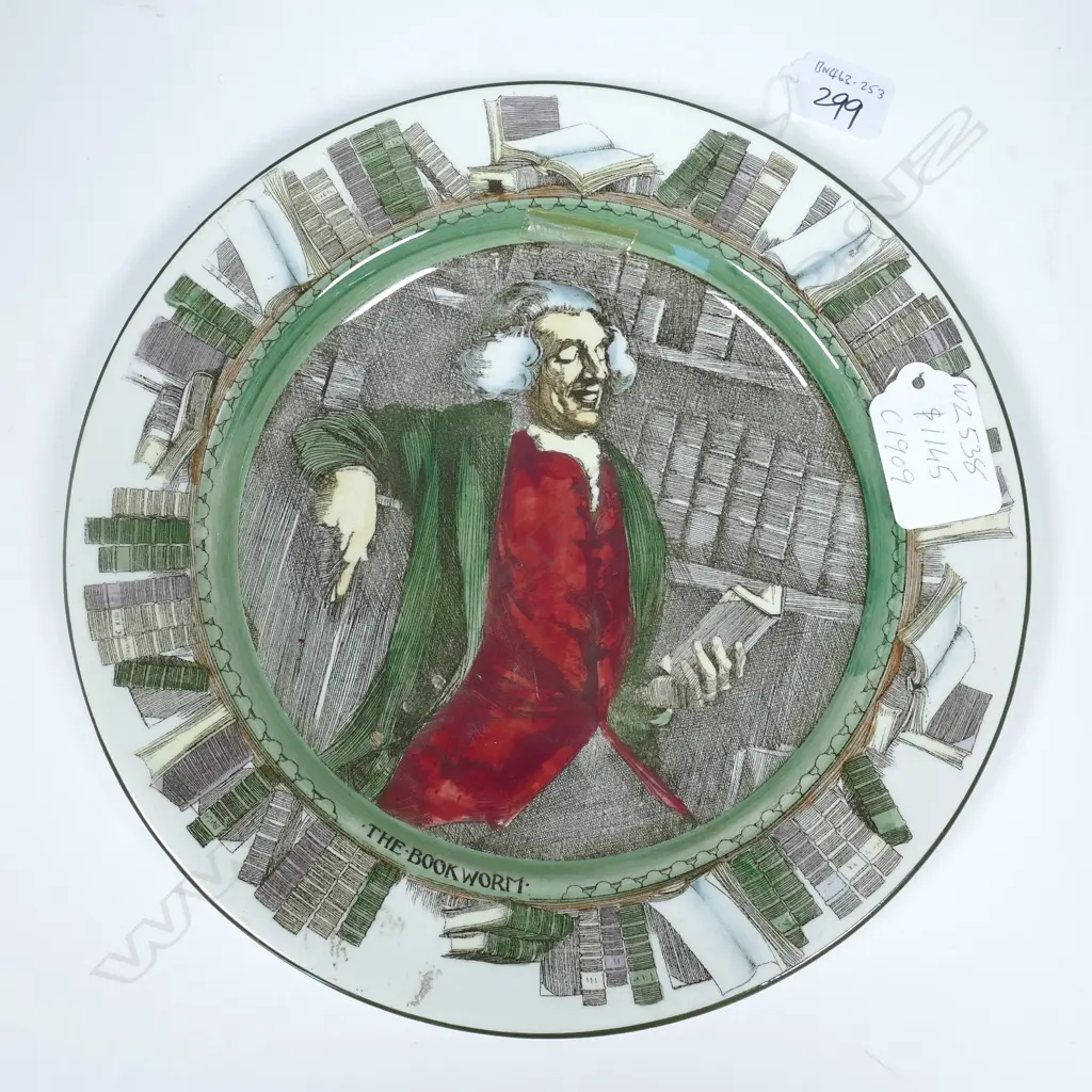 DOULTON RACK PLATE: THE BOOKWORM D.265mm Image 1++