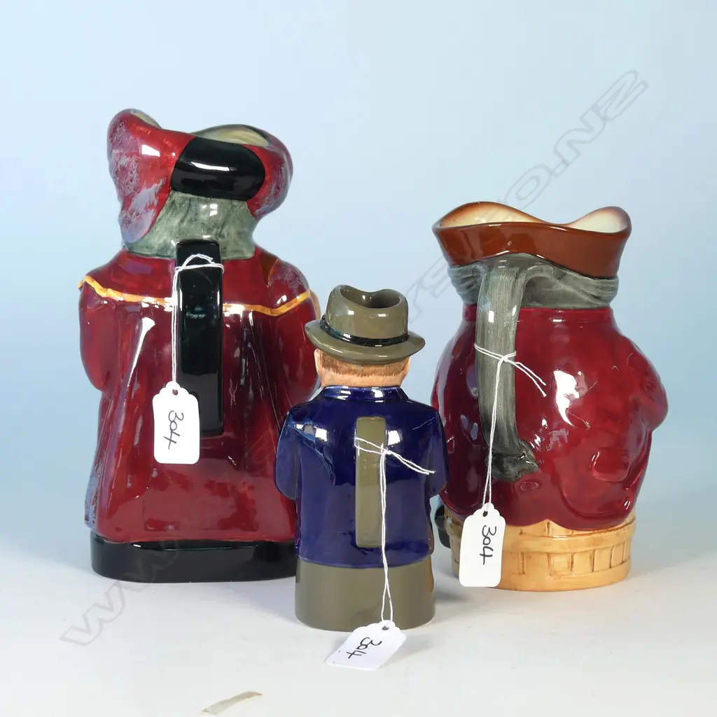 3 DOULTON TOBY JUGS: SIR JOHN FALSTAFF, TOBY XX, CLIFF CORNELL Image 1++