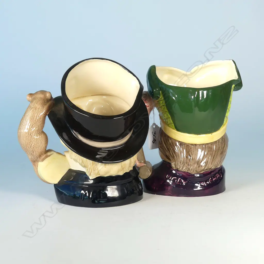 2 LARGE DOULTON CHARACTER JUGS; UGLY DUTCHESS AND MAD HATTER Image 1++