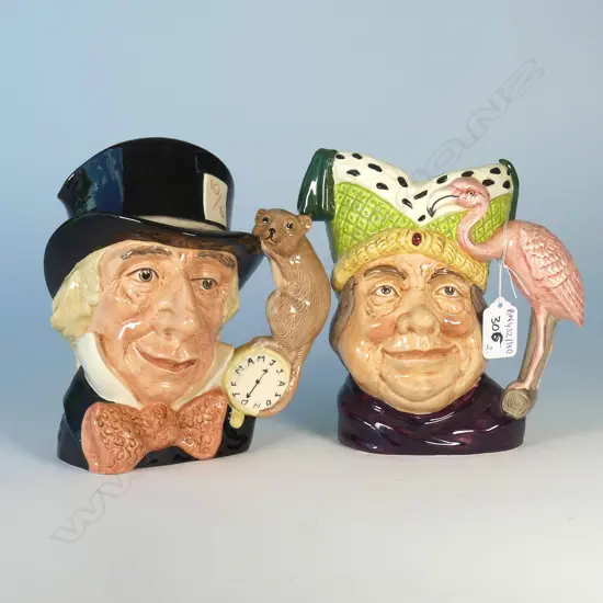 2 LARGE DOULTON CHARACTER JUGS; UGLY DUTCHESS AND MAD HATTER