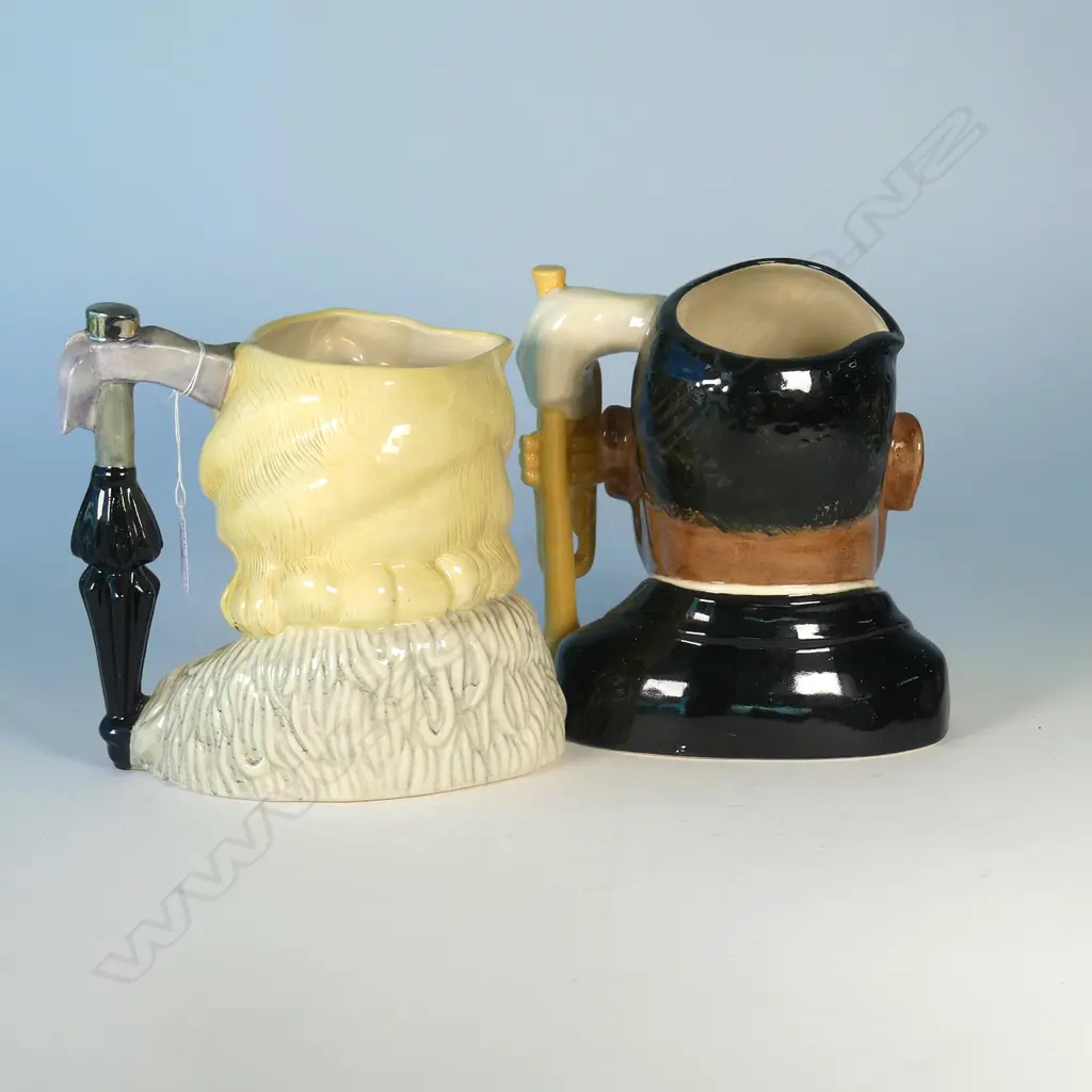 2 LARGE DOULTON CHARACTER JUGS; MAE WEST AND LOUIS ARMSTRONG Image 1++